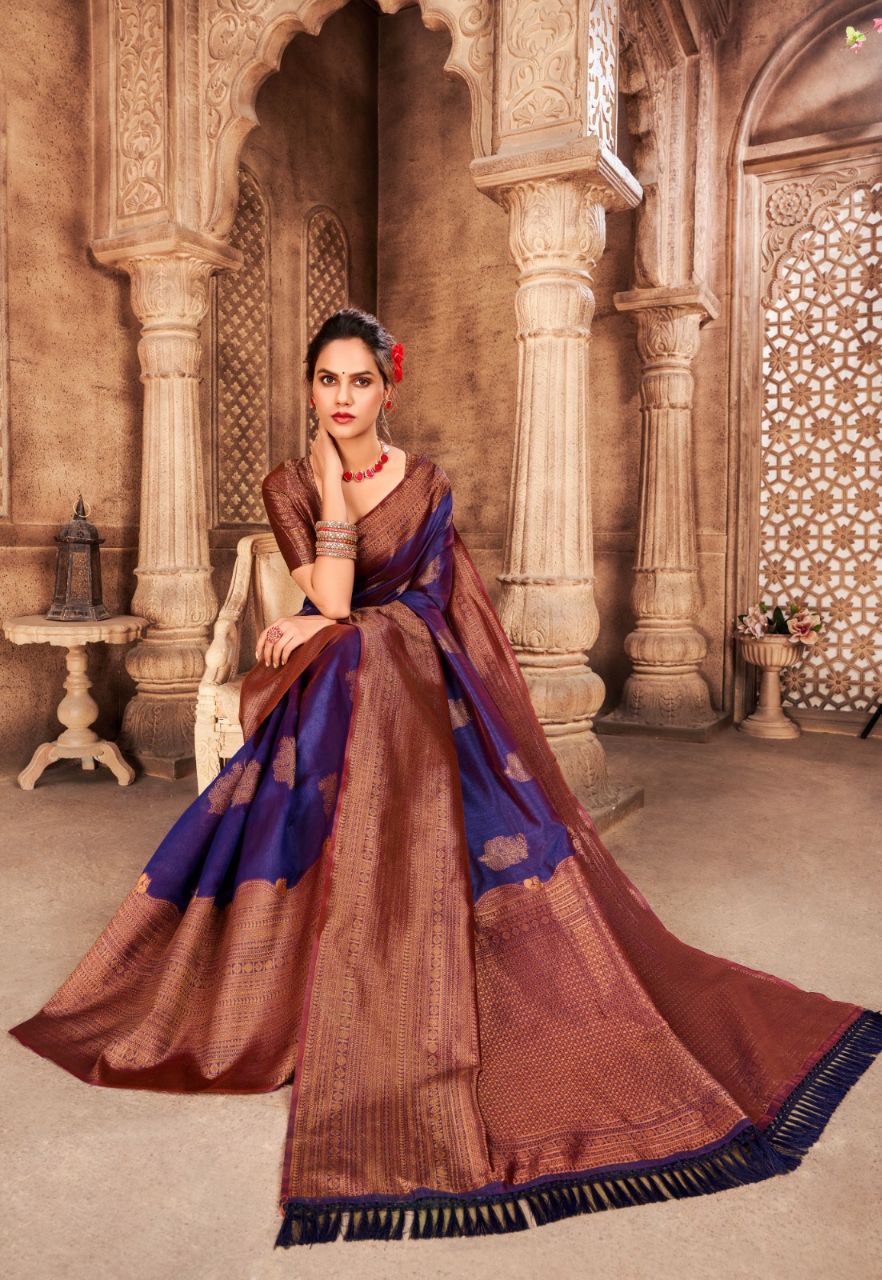 Celebrate in Style: Banarasi Katan Silk Saree with Pure Mau Silk Pattu and Rich Pallu